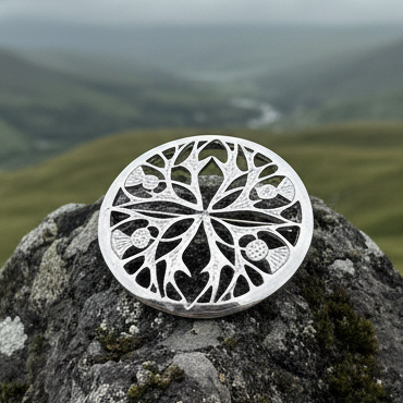 Scottish Thistle Pewter Brooch - Handmade in Scotland | Brooch | Wiccan Center