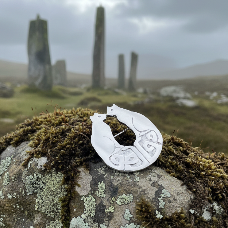 Celtic Cats Brooch - Handmade in Scotland | Brooch | Wiccan Center