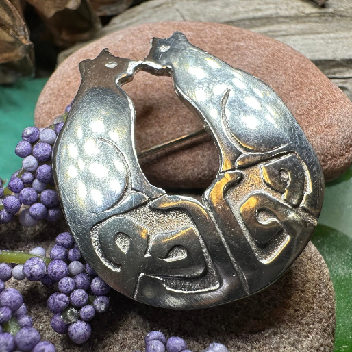 Celtic Cats Brooch - Handmade in Scotland | Brooch | Wiccan Center