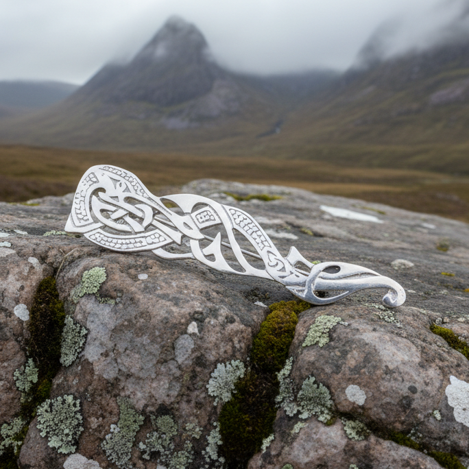 Celtic Dragon Kilt Pin - Handmade in Scotland | Brooch | Wiccan Center
