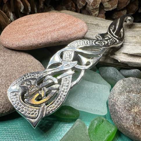 Celtic Dragon Kilt Pin - Handmade in Scotland | Brooch | Wiccan Center