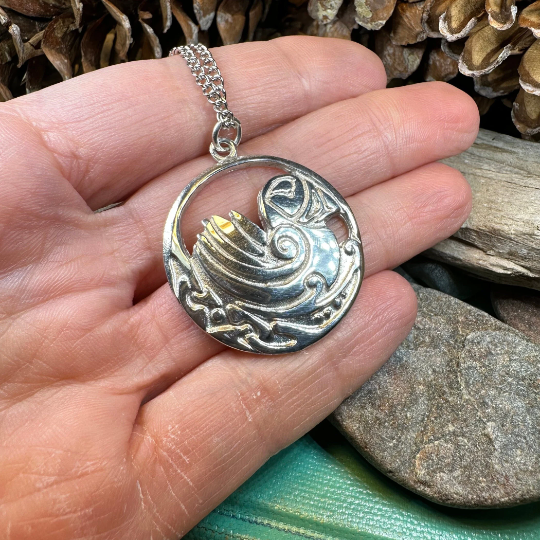 Celtic Puffin Necklace - Handmade in Scotland | Pendant | Wiccan Center