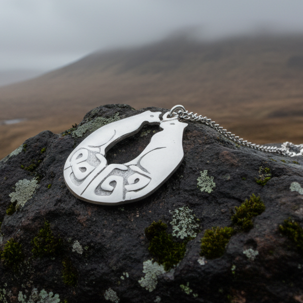 Celtic Cats Necklace - Handmade in Scotland