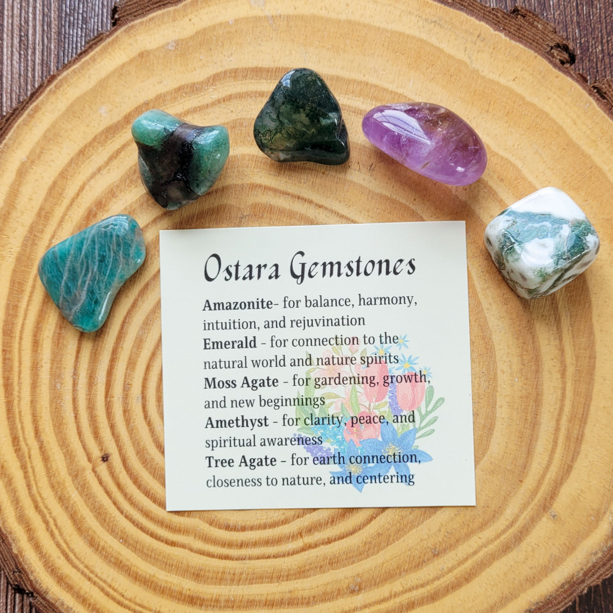Ostara Crystal Set - Gemstones for Spring Equinox