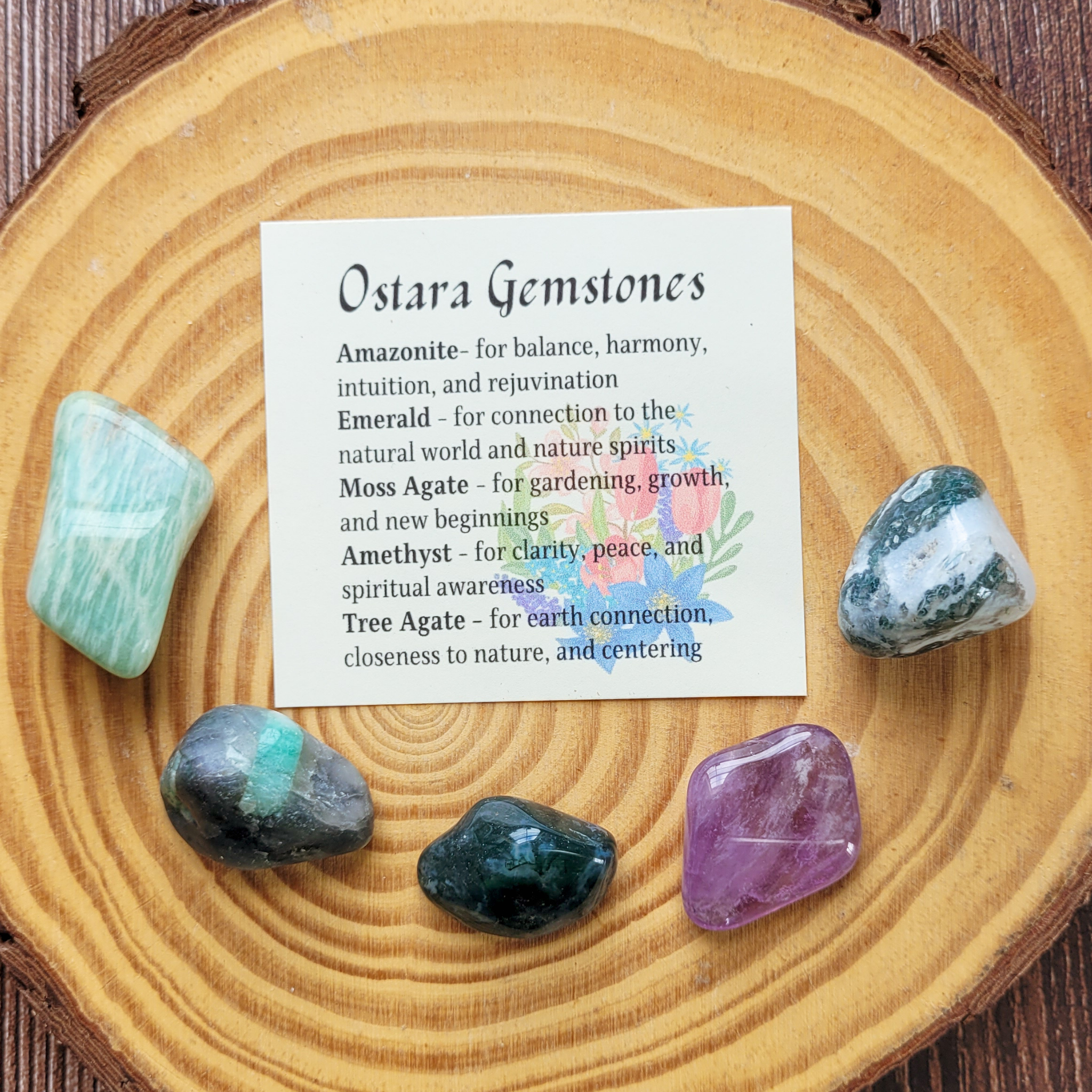 Ostara Crystal Set - Gemstones for Spring Equinox