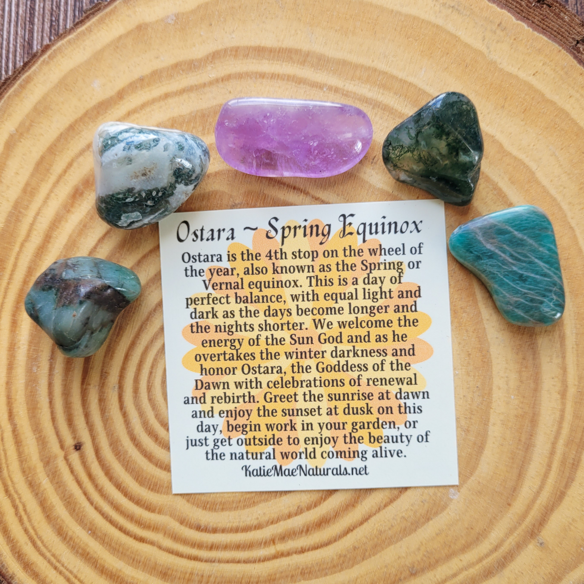 Ostara Crystal Set - Gemstones for Spring Equinox