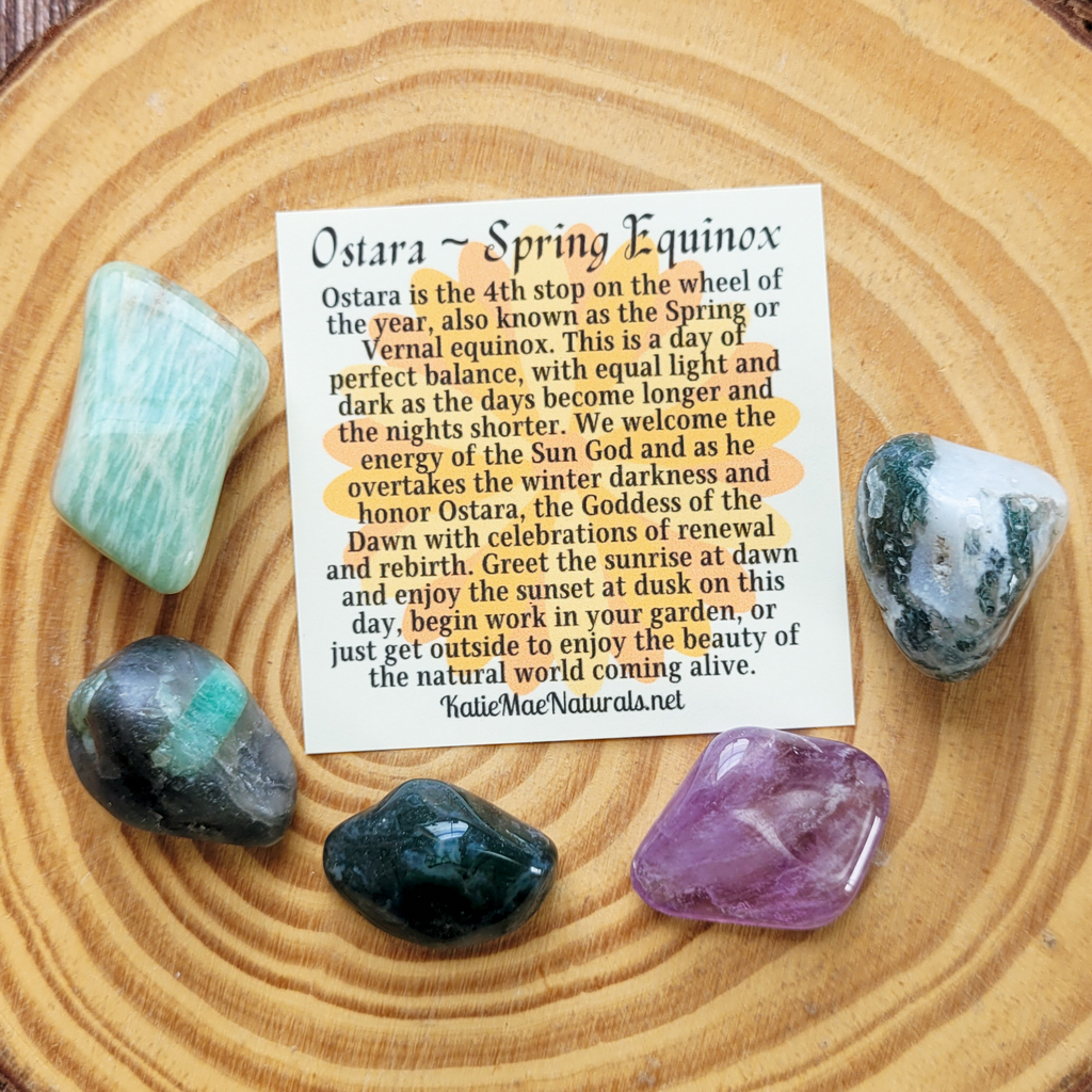 Ostara Crystal Set - Gemstones for Spring Equinox