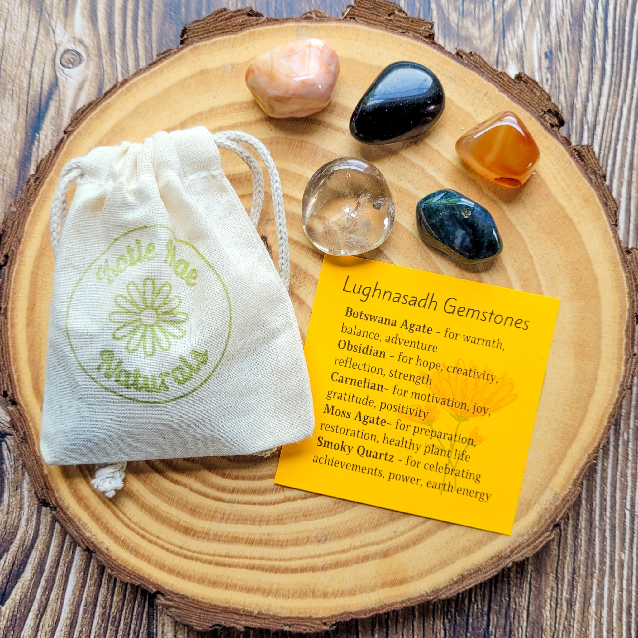 Lughnasadh Gemstone Set - Crystals for Lammas