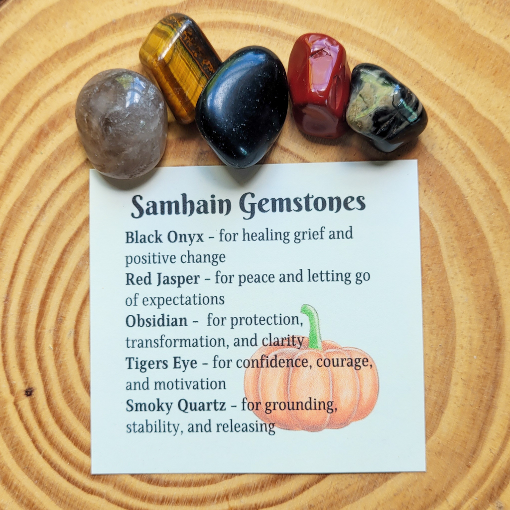 Samhain Gemstone Set - Halloween Crystal Set