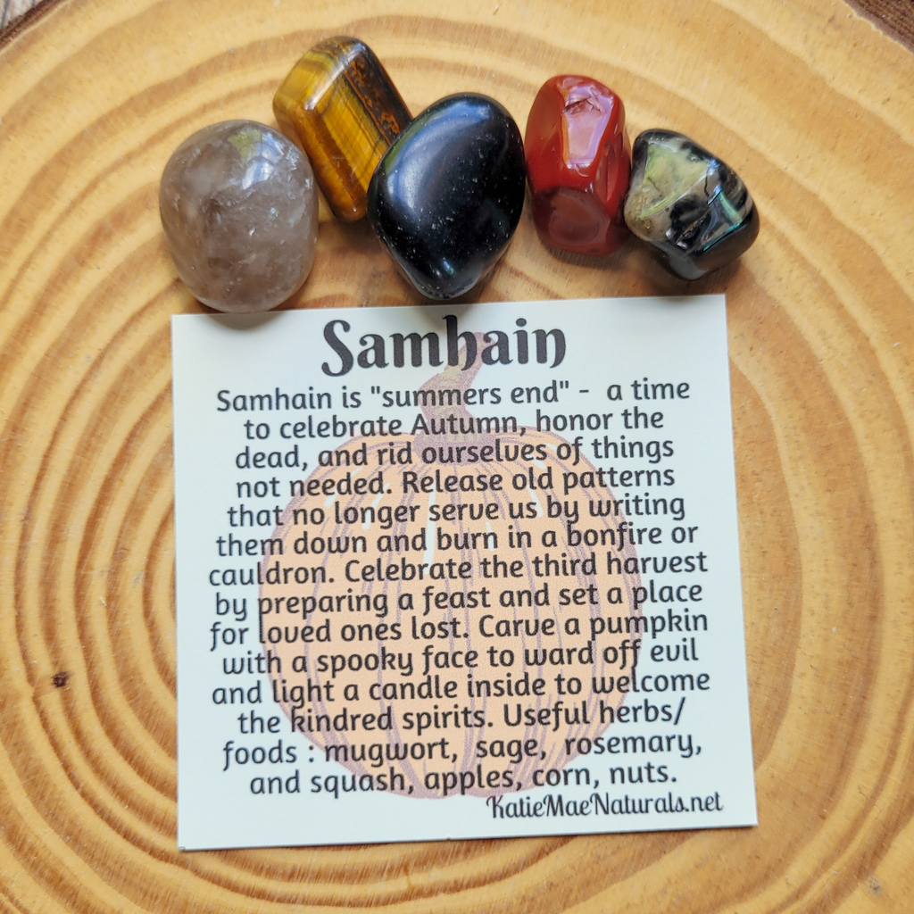Samhain Gemstone Set - Halloween Crystal Set