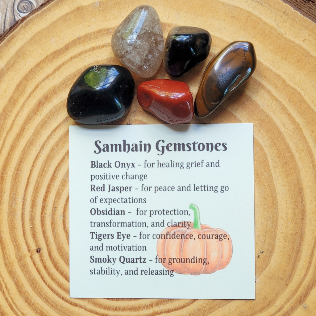 Samhain Gemstone Set - Halloween Crystal Set