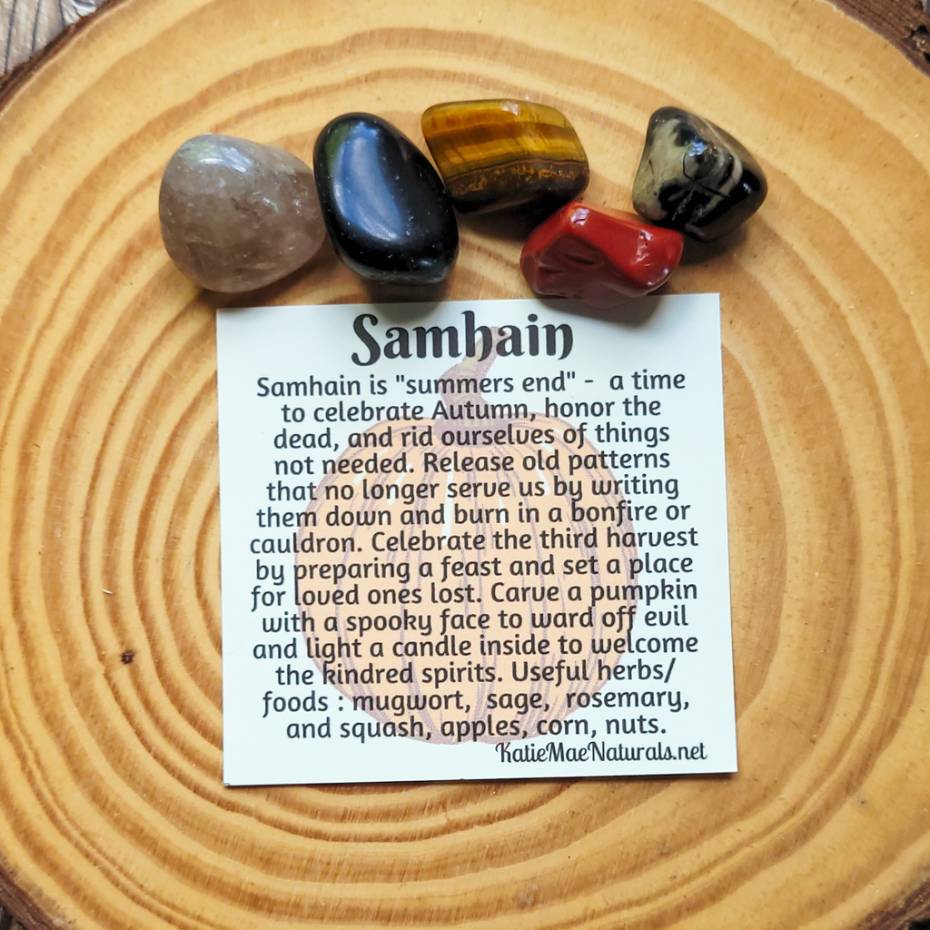Samhain Gemstone Set - Halloween Crystal Set