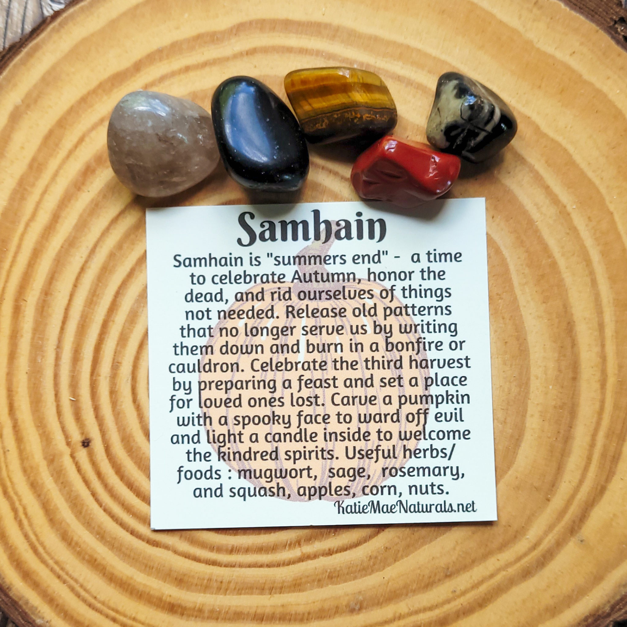 Samhain Gemstone Set - Halloween Crystal Set