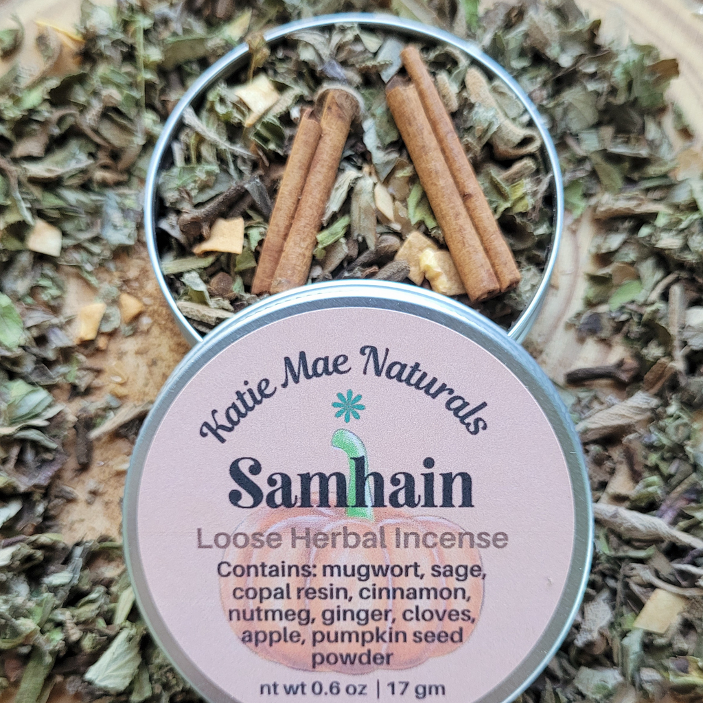 Samhain Herbal Incense Blend - Loose Incense with Herbs and Resins for Samhain