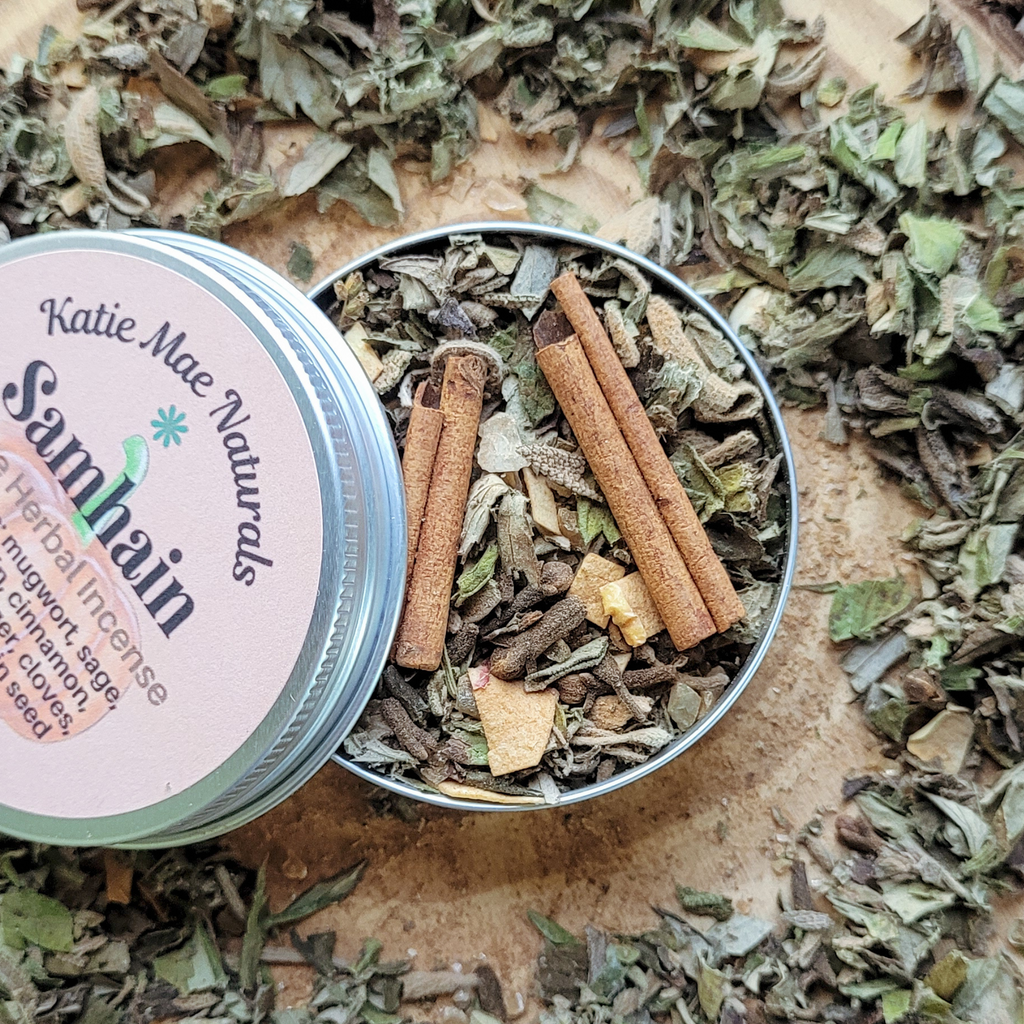 Samhain Herbal Incense Blend - Loose Incense with Herbs and Resins for Samhain