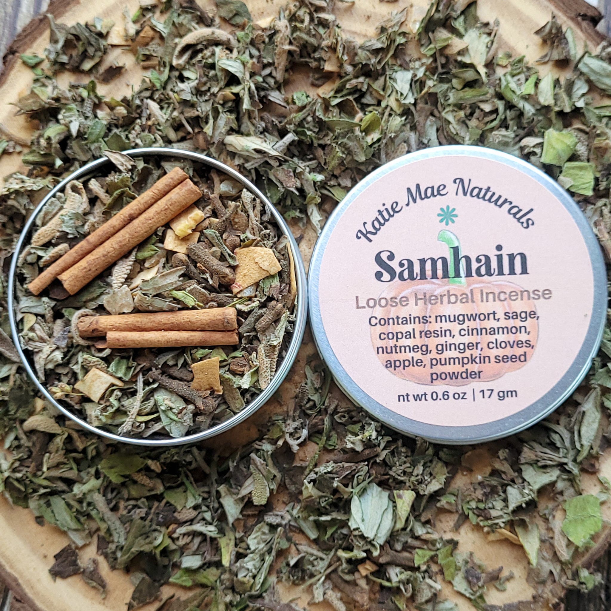 Samhain Herbal Incense Blend - Loose Incense with Herbs and Resins for Samhain