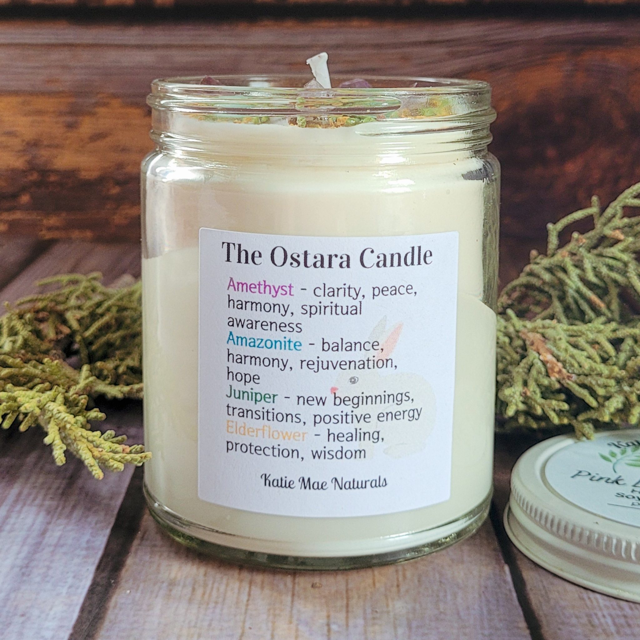 The Ostara Spring Equinox Candle (Pink Lilac and Willow) - 9 oz