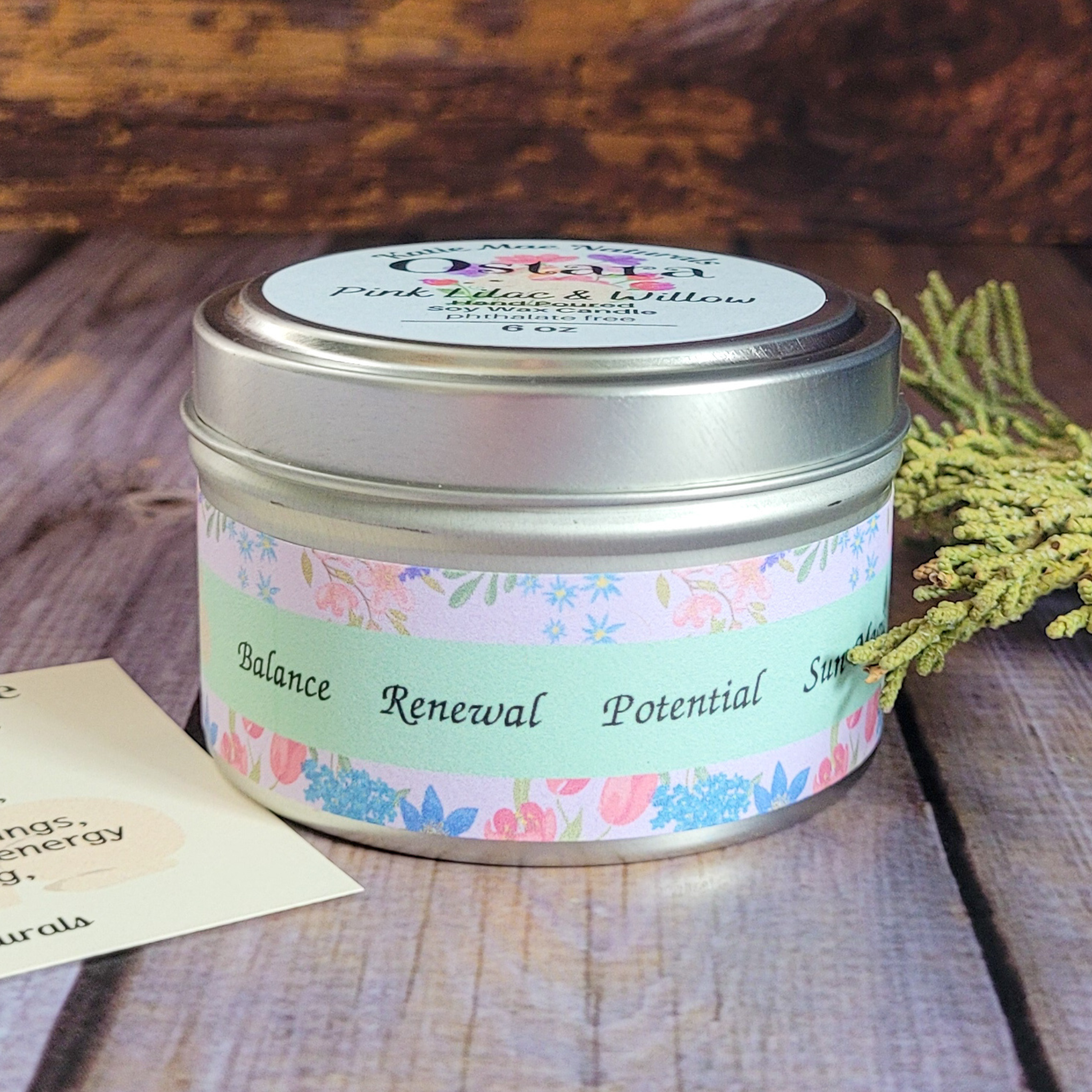 The Ostara Spring Equinox Candle (Pink Lilac and Willow) - 6 oz
