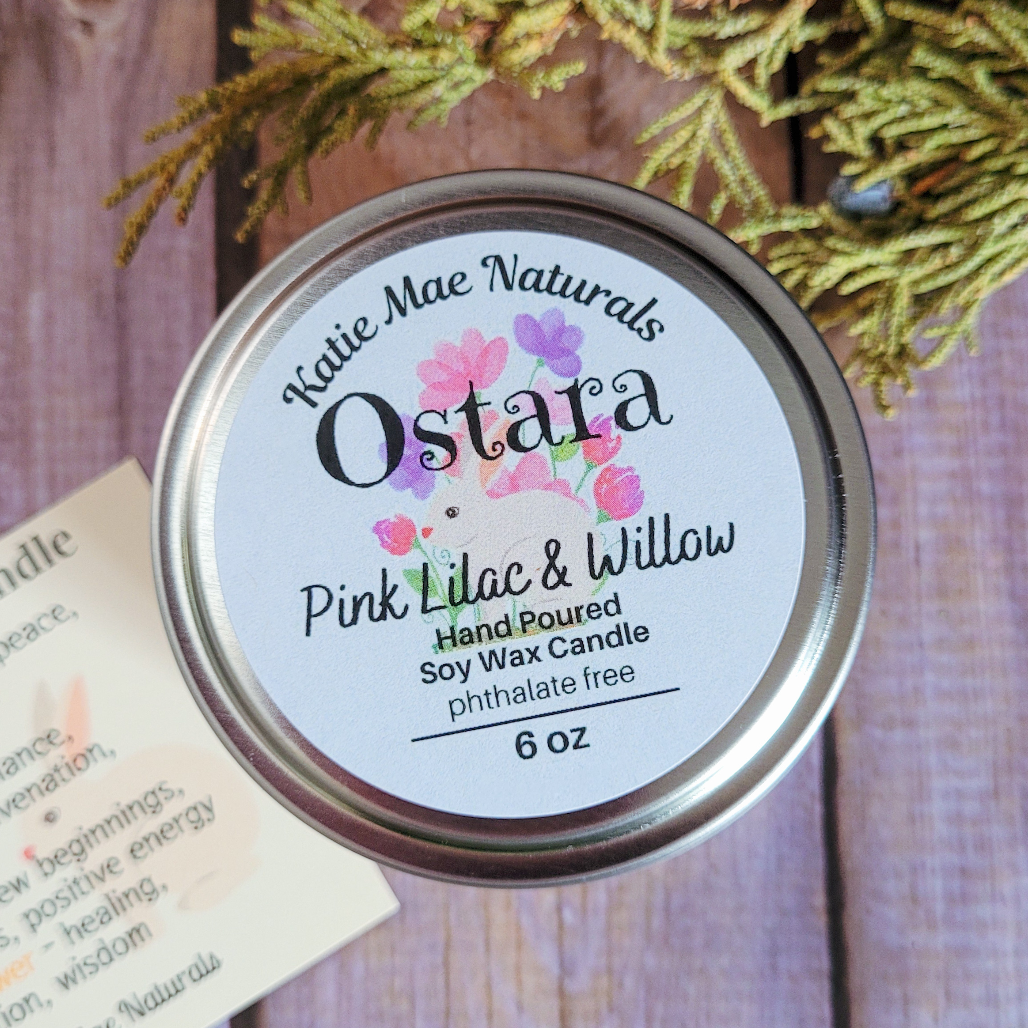 The Ostara Spring Equinox Candle (Pink Lilac and Willow) - 6 oz