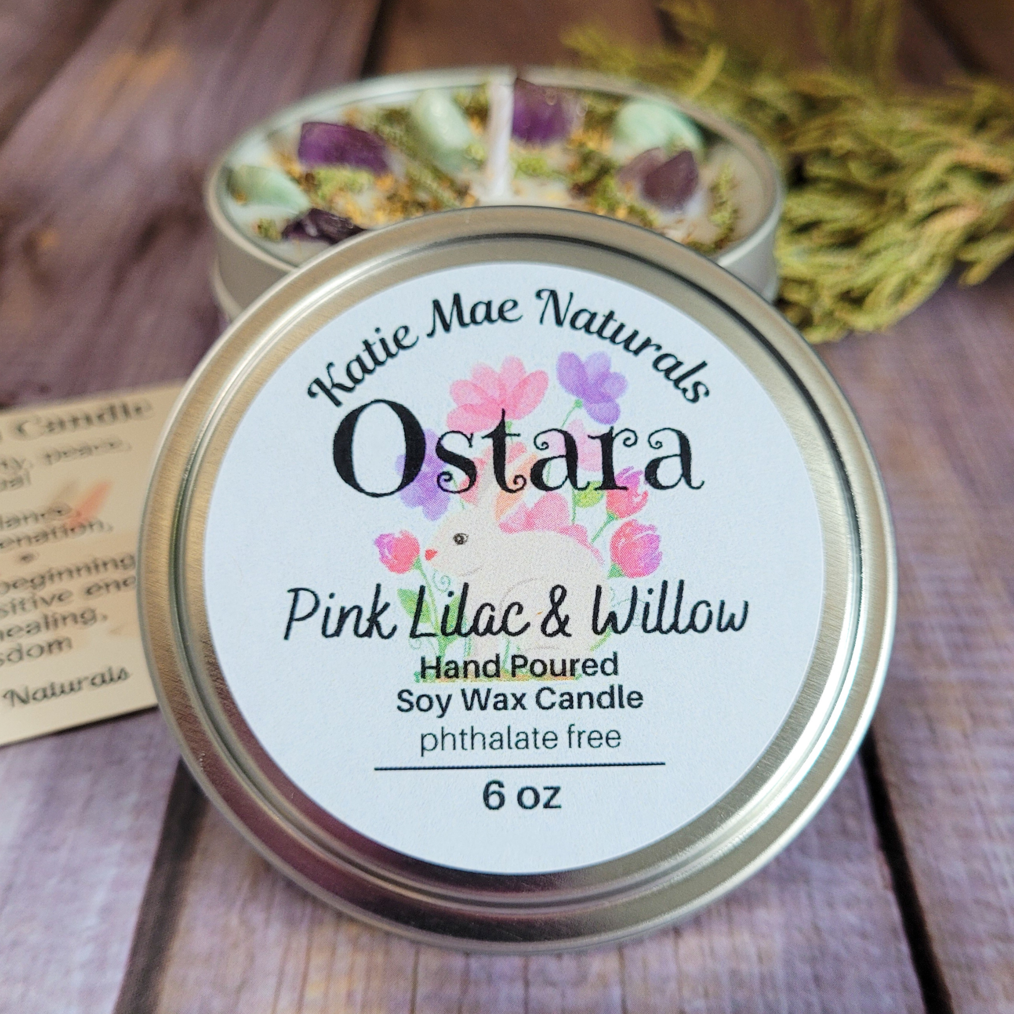 The Ostara Spring Equinox Candle (Pink Lilac and Willow) - 6 oz