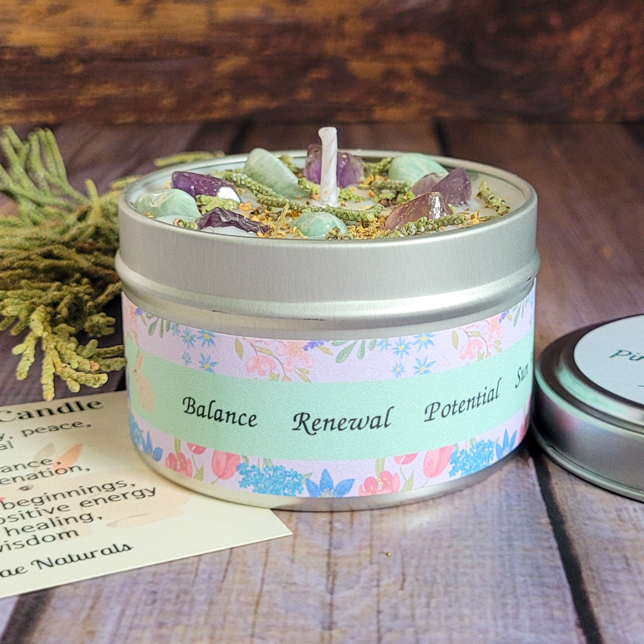 The Ostara Spring Equinox Candle (Pink Lilac and Willow) - 6 oz