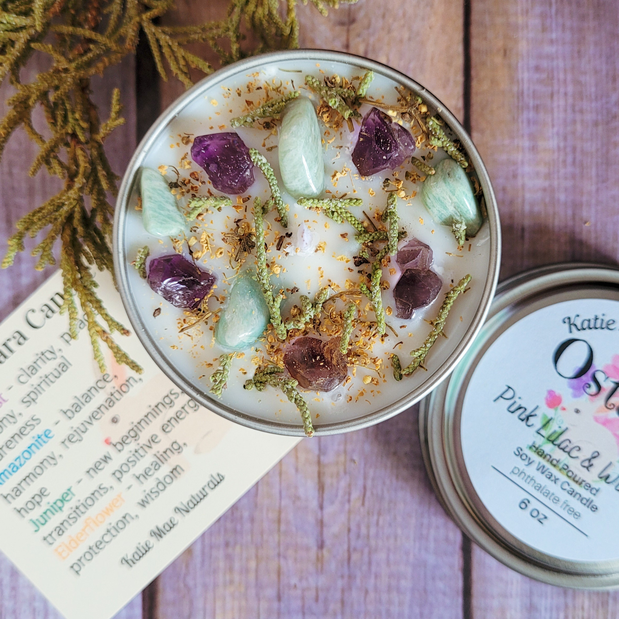 The Ostara Spring Equinox Candle (Pink Lilac and Willow) - 6 oz