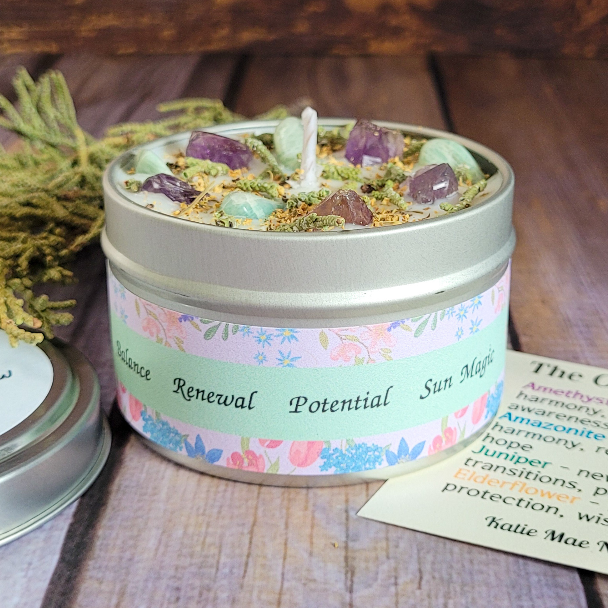 The Ostara Spring Equinox Candle (Pink Lilac and Willow) - 6 oz