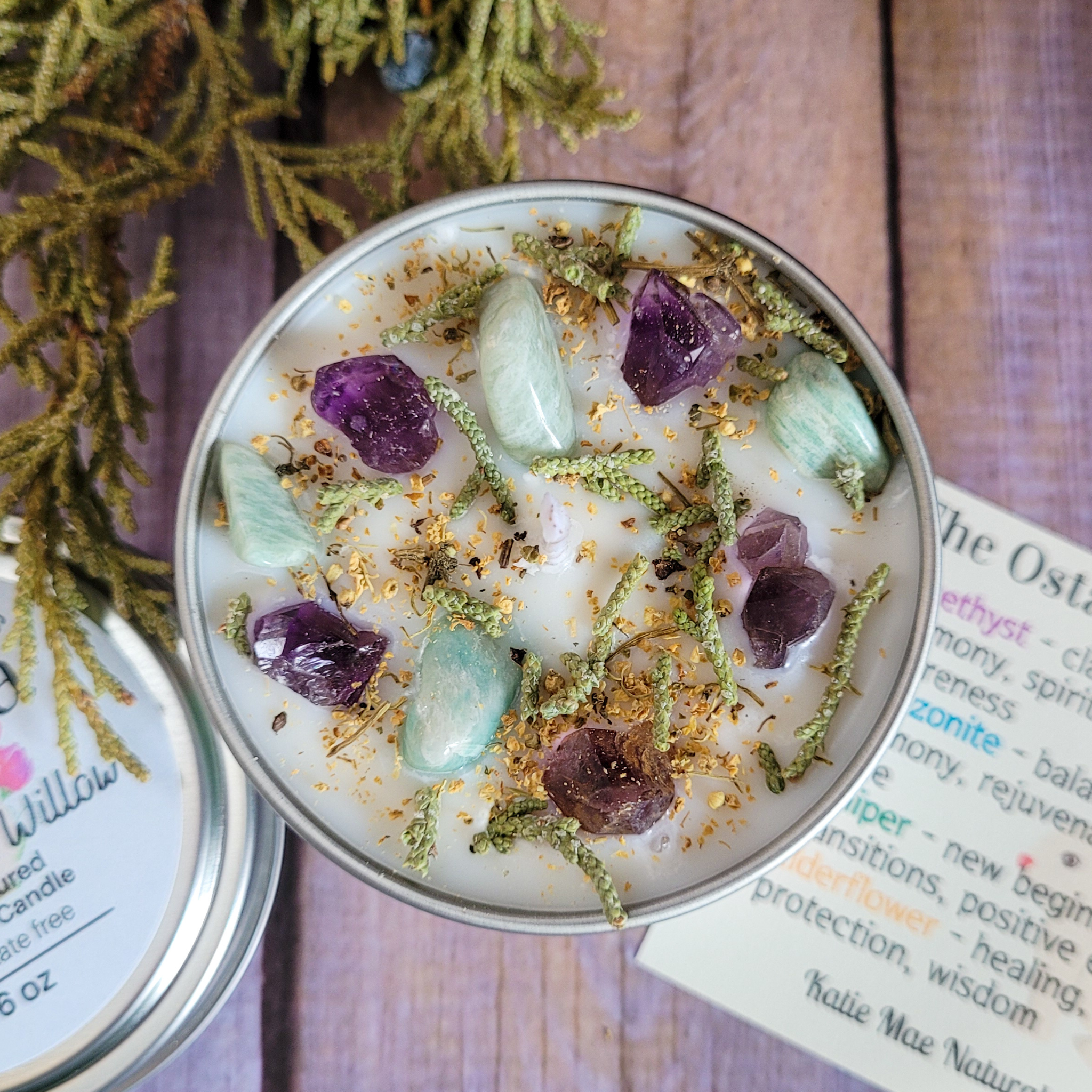 The Ostara Spring Equinox Candle (Pink Lilac and Willow) - 6 oz