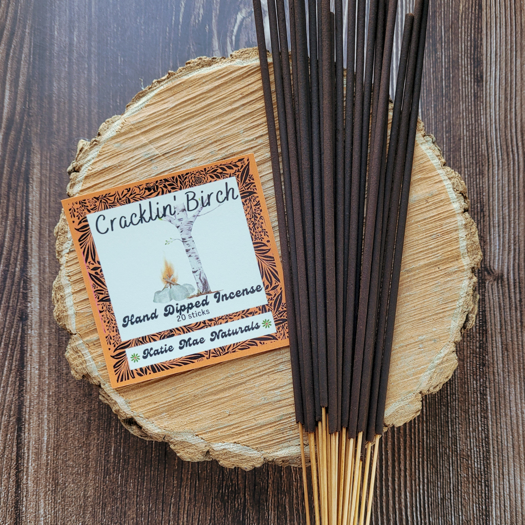 Cracklin Birch Incense Sticks – Hand Dipped Warm Woodsy Incense
