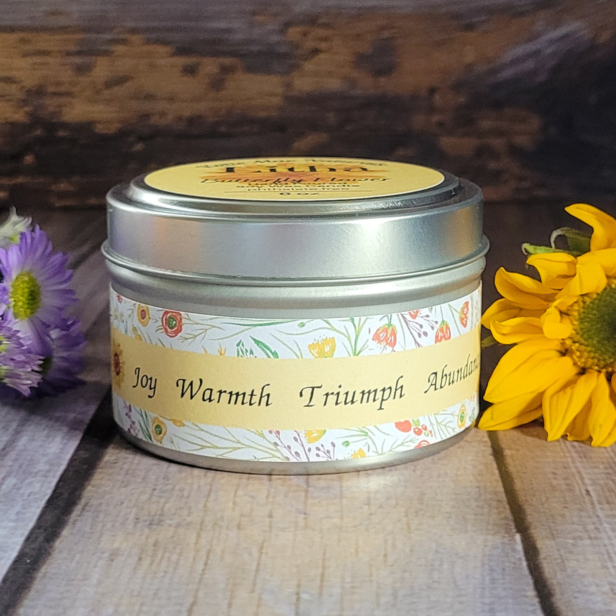 Litha Summer Solstice Candle (Butterfly Flower) - 6 oz