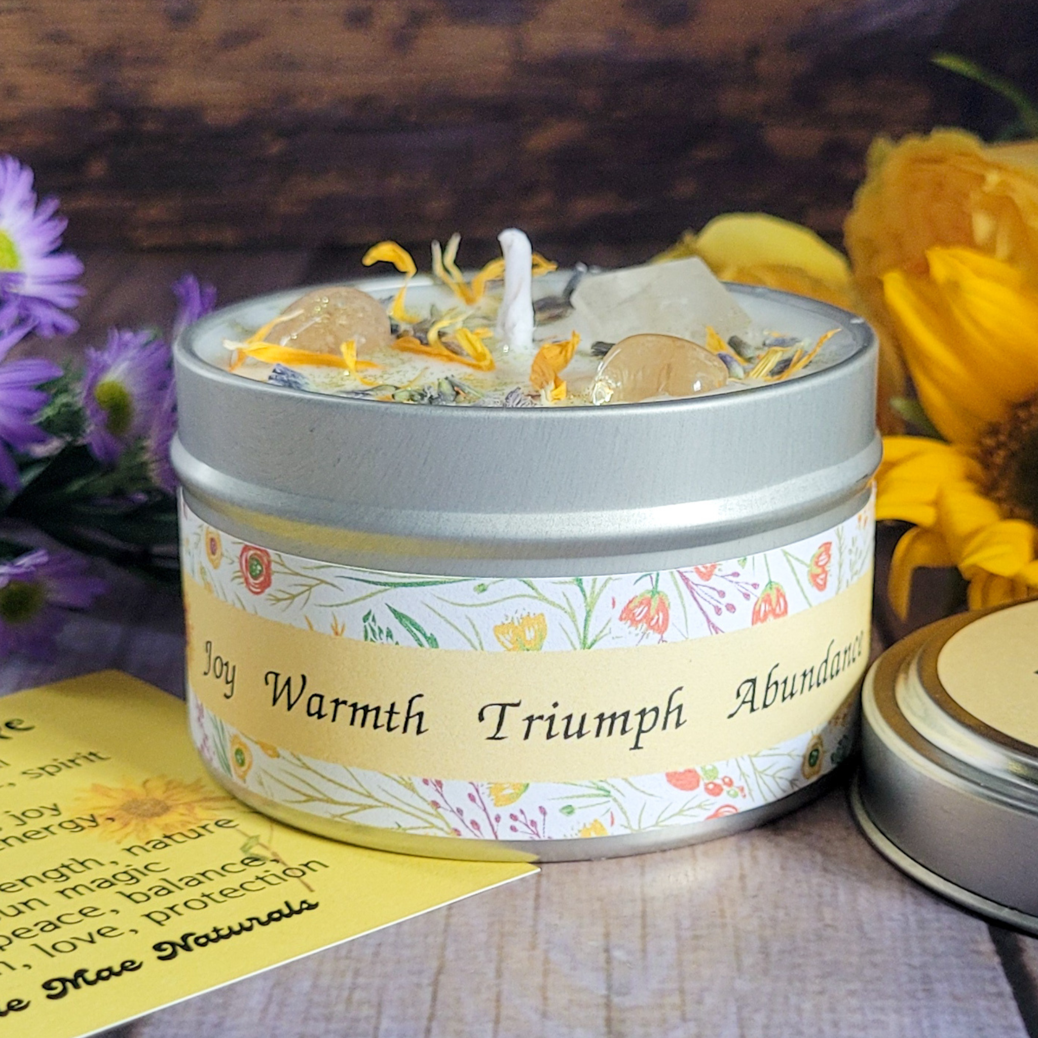 Litha Summer Solstice Candle (Butterfly Flower) - 6 oz