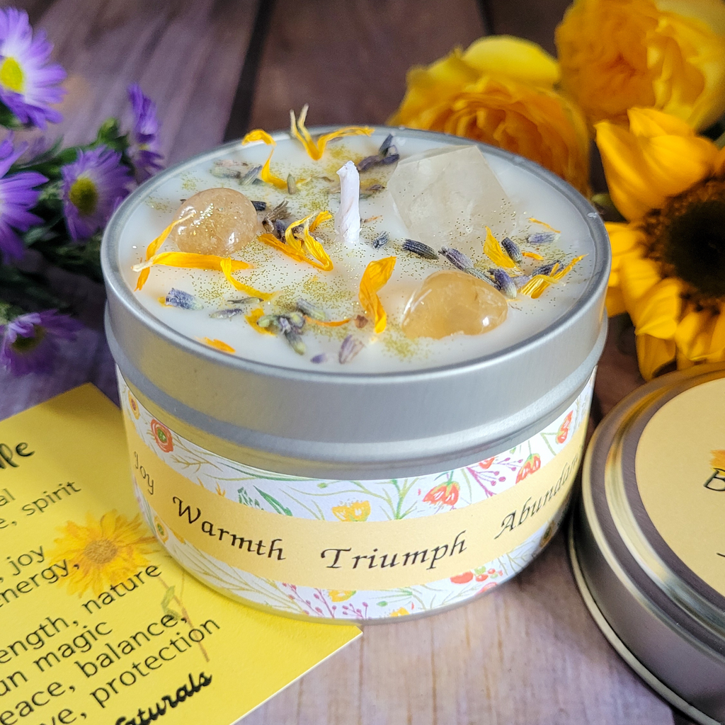 Litha Summer Solstice Candle (Butterfly Flower) - 6 oz