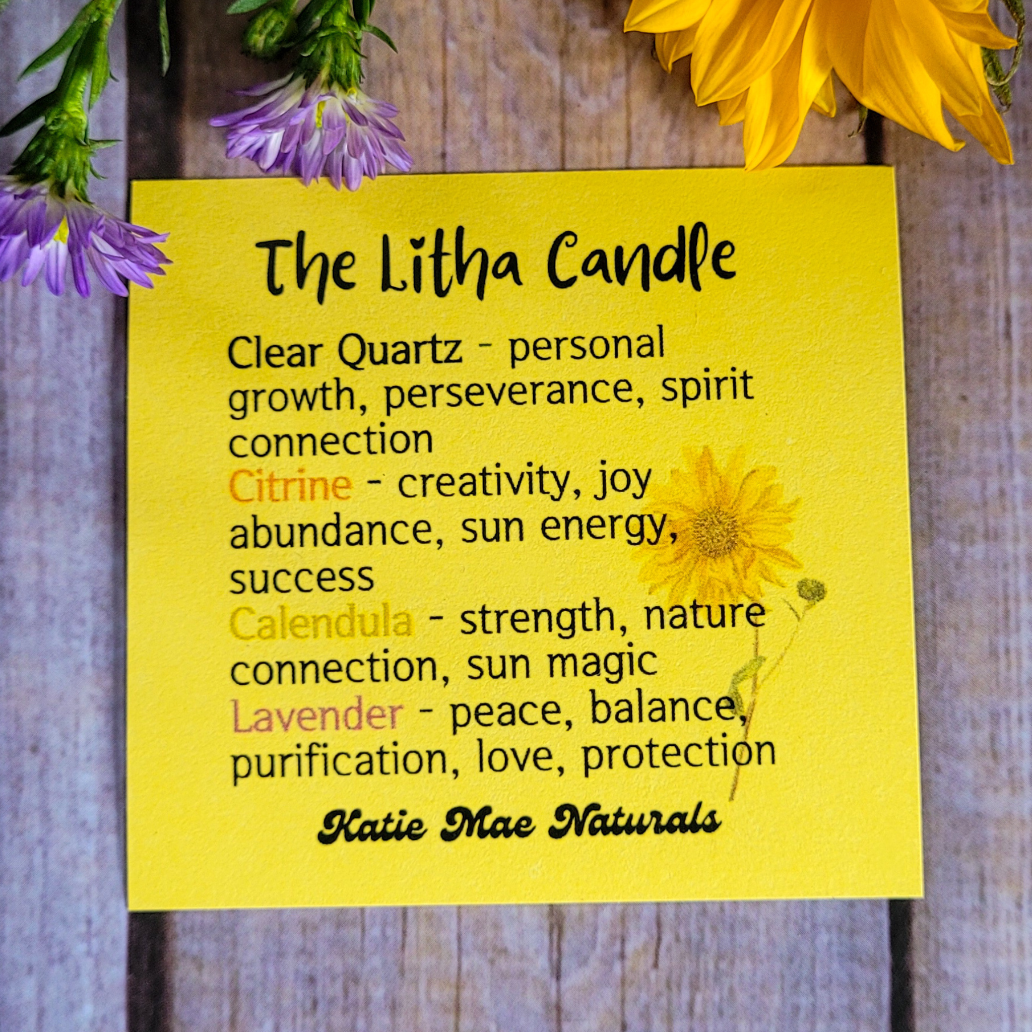 Litha Summer Solstice Candle (Butterfly Flower) - 6 oz