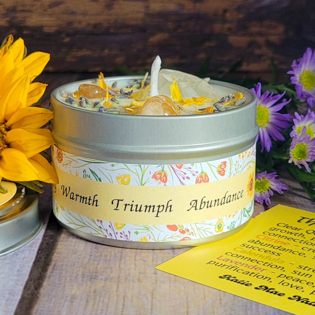 Litha Summer Solstice Candle (Butterfly Flower) - 6 oz