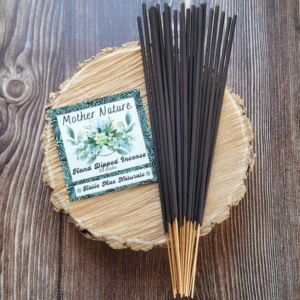 Mother Nature Incense Sticks – Hand Dipped Green & Floral Earthy Incense