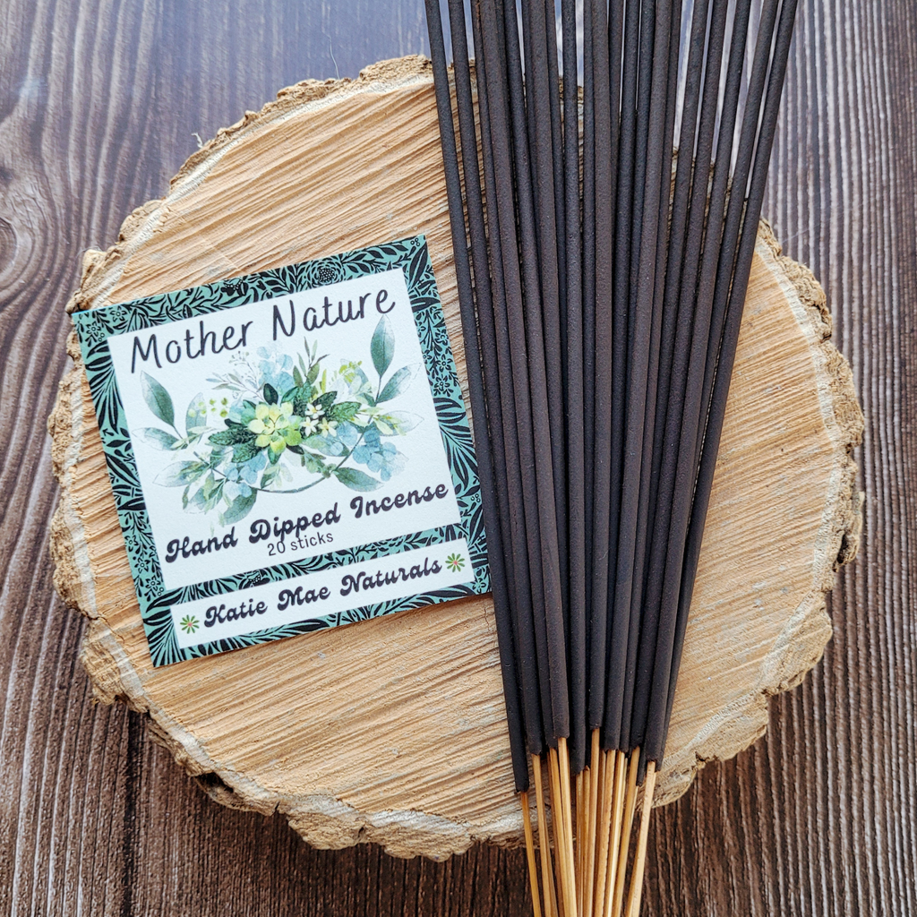 Mother Nature Incense Sticks – Hand Dipped Green & Floral Earthy Incense