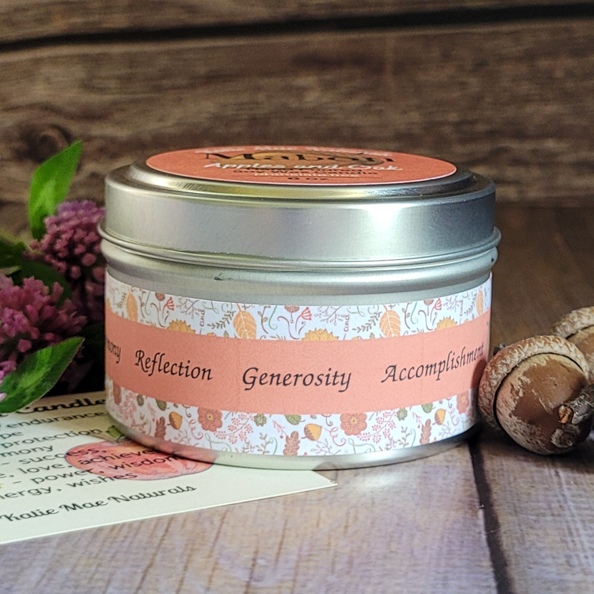 Mabon Autumn Equinox Candle (Apples and Oak) - 6 oz