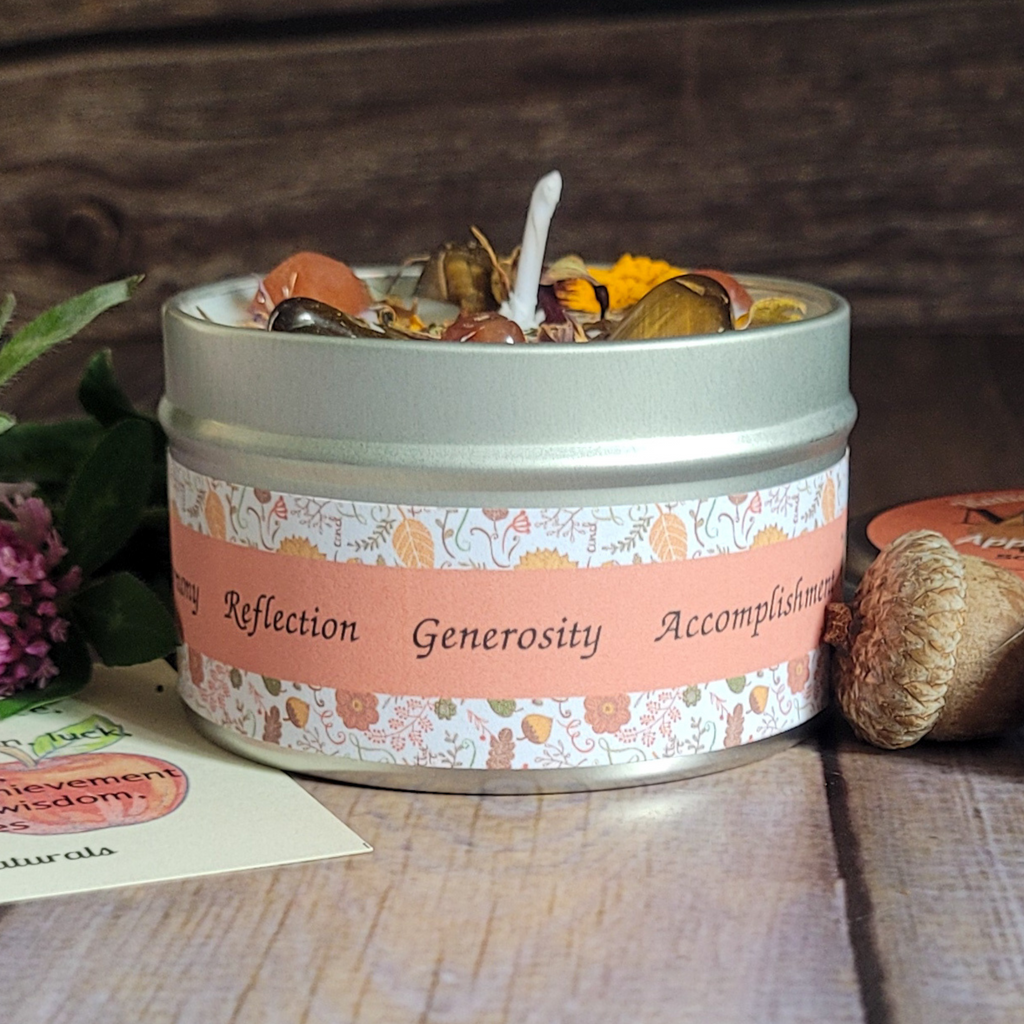 Mabon Autumn Equinox Candle (Apples and Oak) - 6 oz