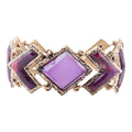 Pointedly Purple Turquoise Golden Link Bracelet | Bracelets | Wiccan Center