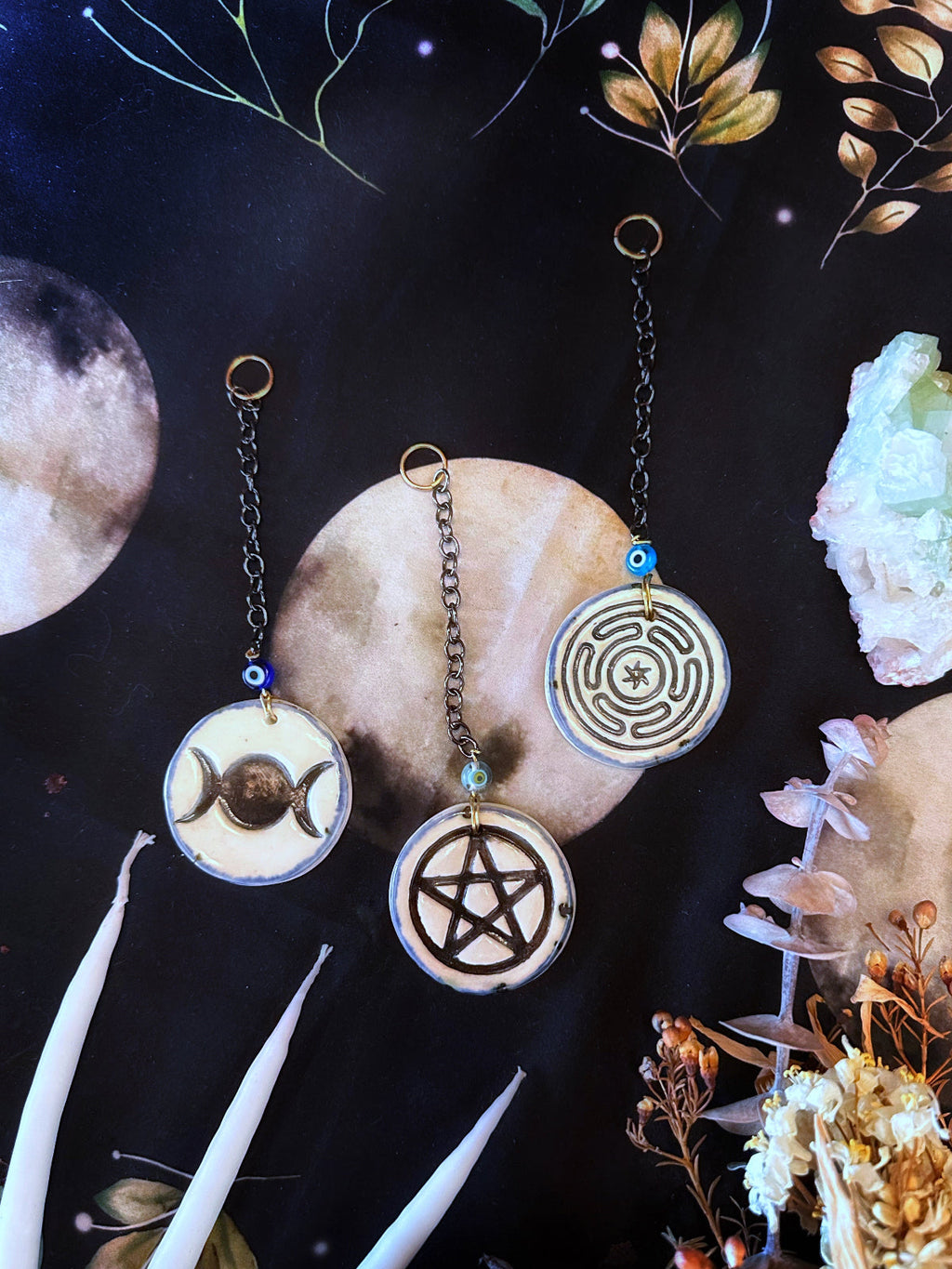 Porcelain Amulet - Porcelain Wall Ornament | Home and Hearth | Wiccan Center
