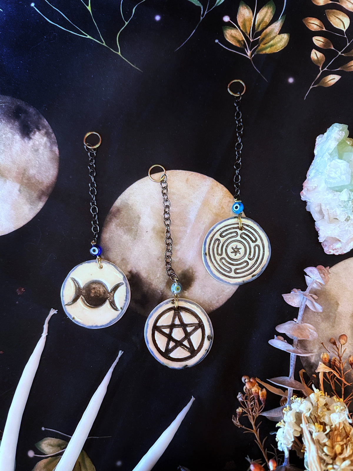 Porcelain Amulet - Porcelain Wall Ornament | Home and Hearth | Wiccan Center