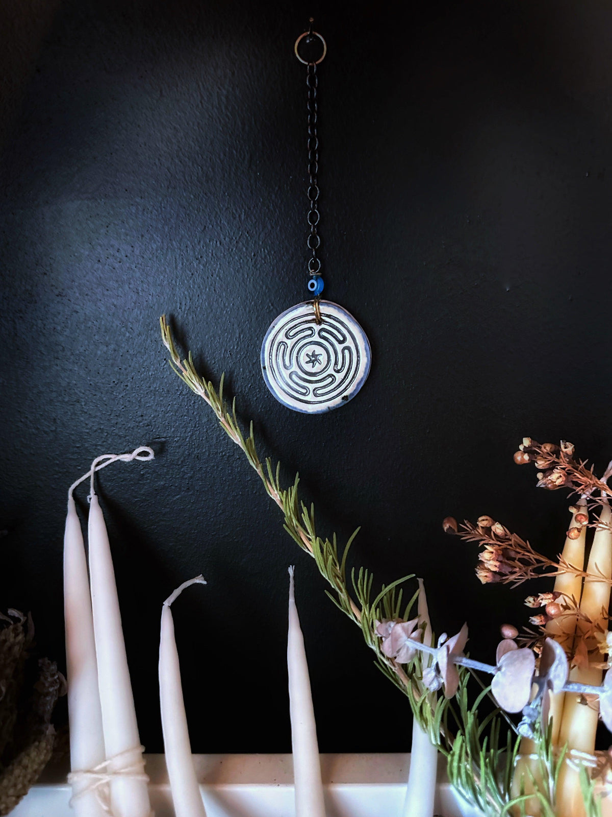 Porcelain Amulet - Porcelain Wall Ornament | Home and Hearth | Wiccan Center