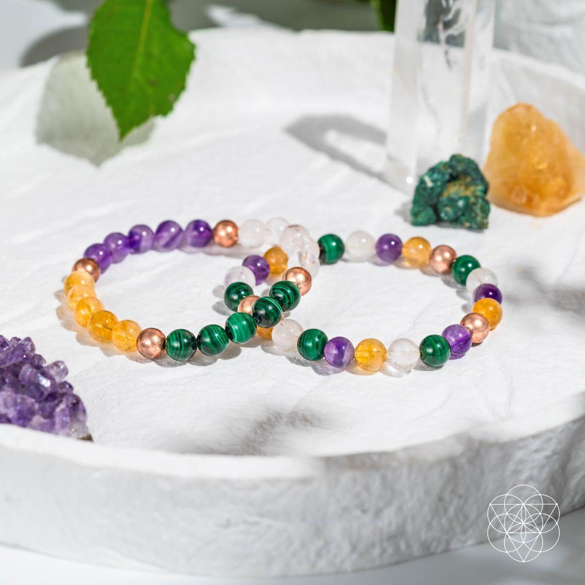 Powerhouse of Wealth Manifestation - Crystal Quartet Bracelet Set | Jewelry Set | Wiccan Center