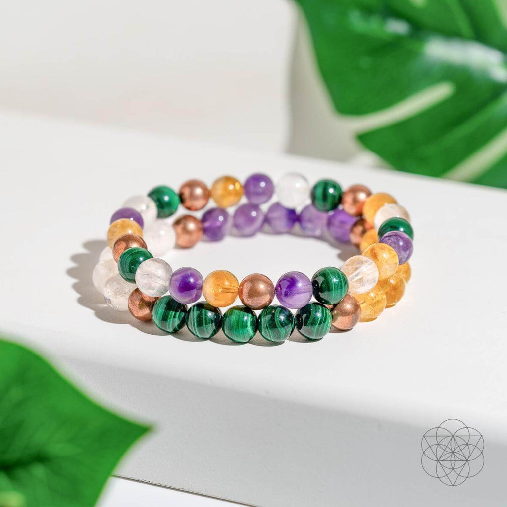 Powerhouse of Wealth Manifestation - Crystal Quartet Bracelet Set | Jewelry Set | Wiccan Center
