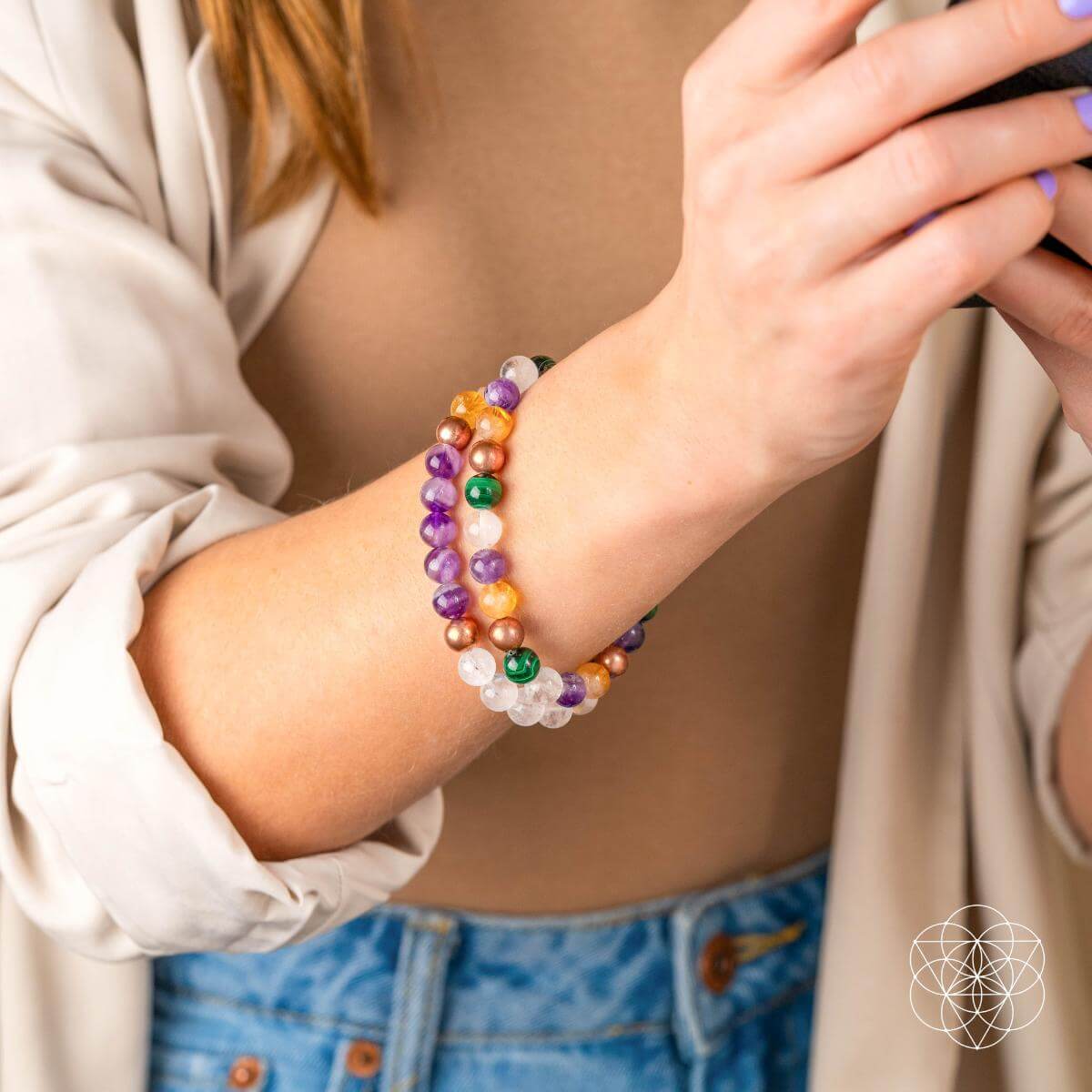 Powerhouse of Wealth Manifestation - Crystal Quartet Bracelet Set | Jewelry Set | Wiccan Center