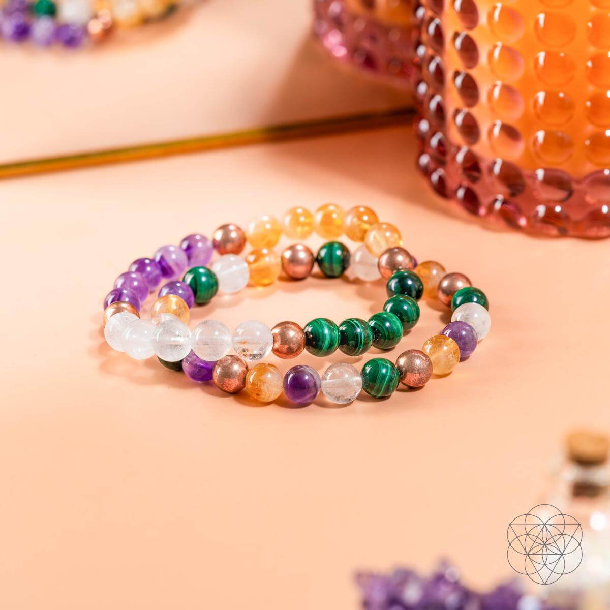 Powerhouse of Wealth Manifestation - Crystal Quartet Bracelet Set | Jewelry Set | Wiccan Center
