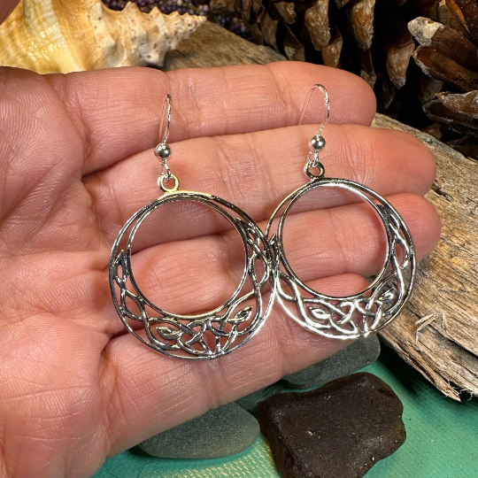 Celtic Knot Hoop Earrings | Dangle Earrings | Wiccan Center