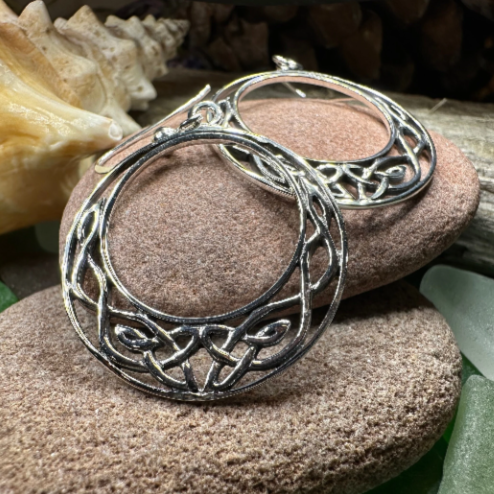Celtic Knot Hoop Earrings | Dangle Earrings | Wiccan Center