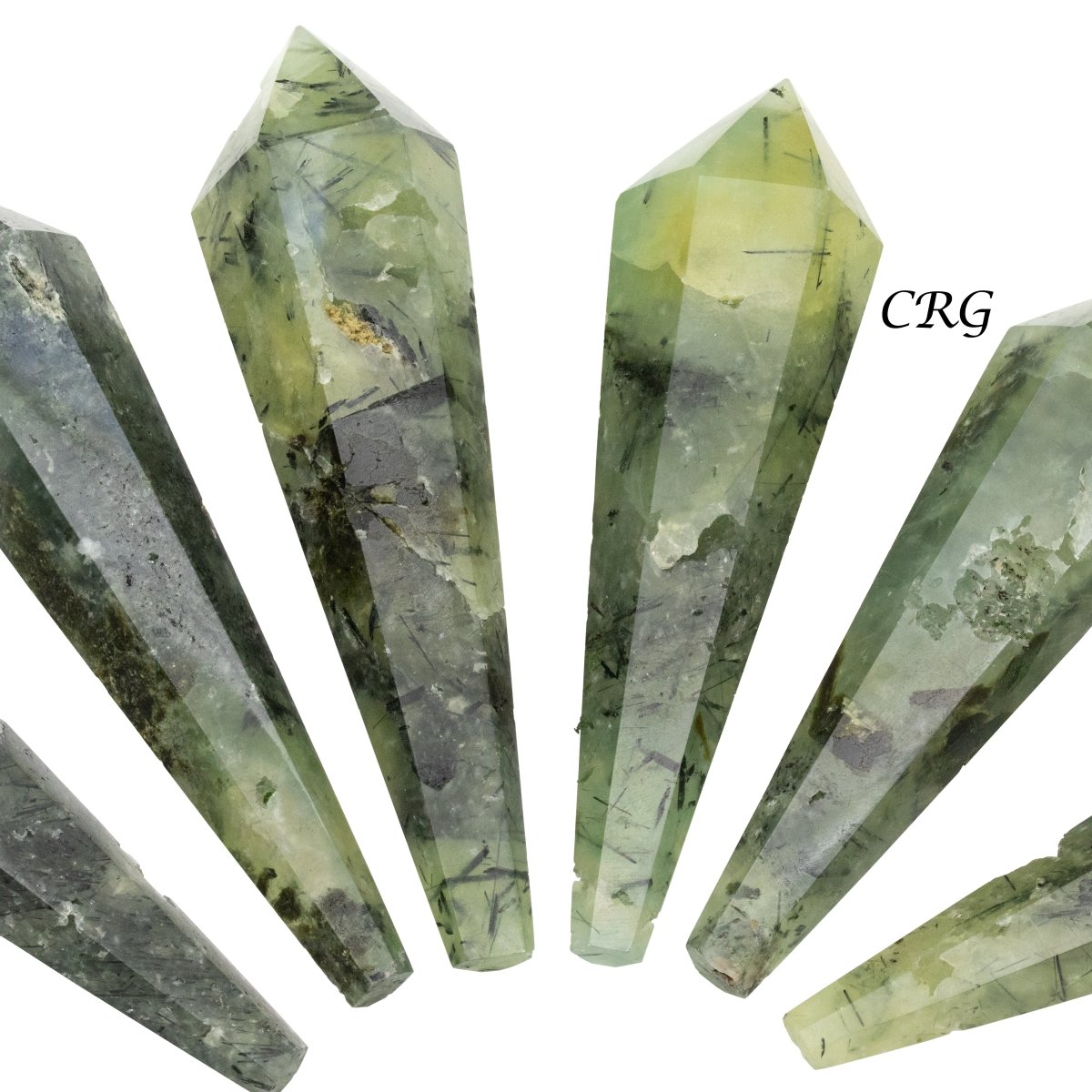 Prehnite Gemstone Wands (1 Pound) Size 4 Inches 6-Sided Single-Terminated Crystals | Prehnite | Wiccan Center