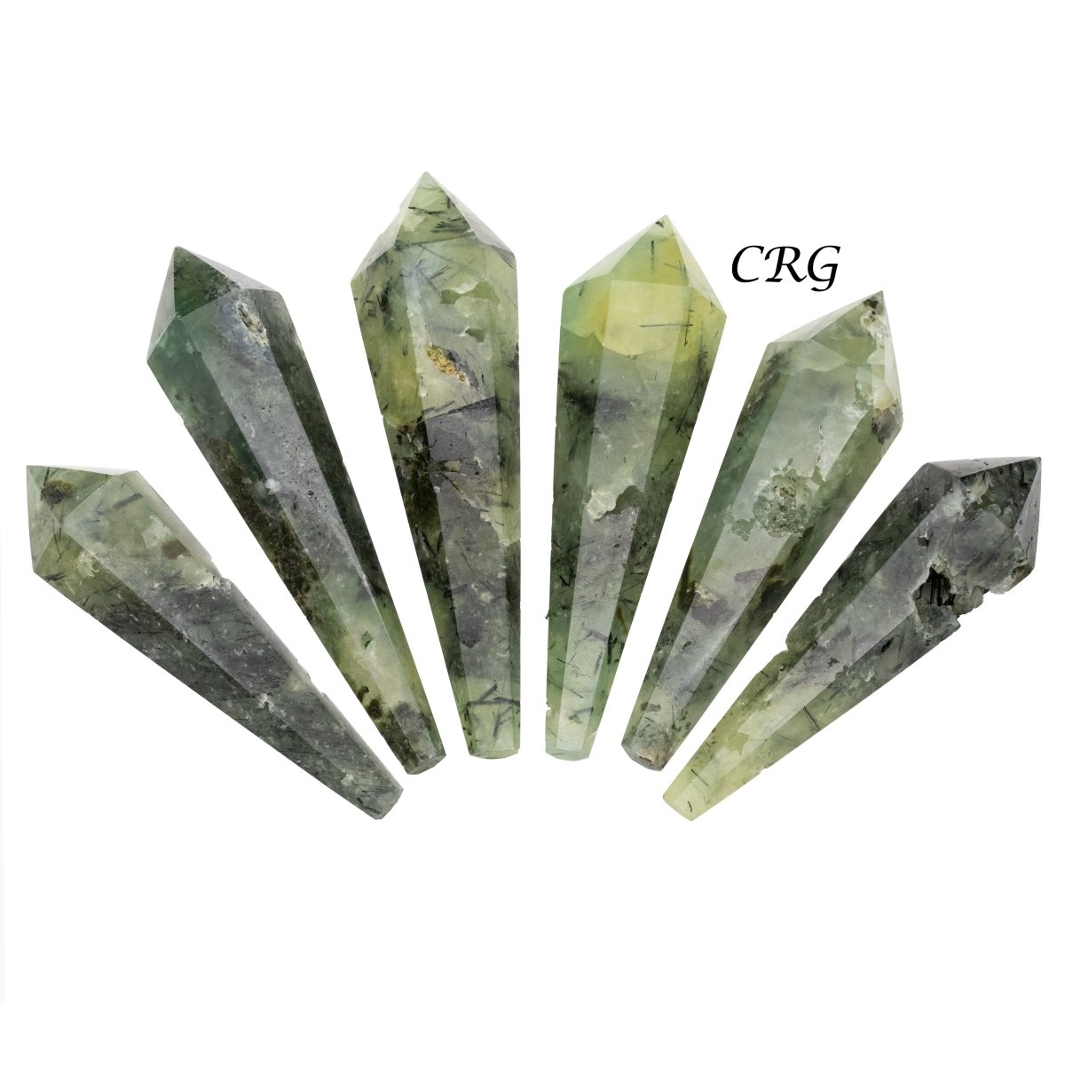 Prehnite Gemstone Wands (1 Pound) Size 4 Inches 6-Sided Single-Terminated Crystals | Prehnite | Wiccan Center